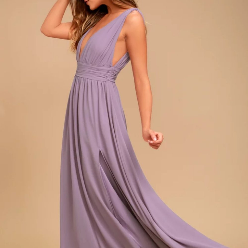 Lulus Heavenly Hues Maxi Dress in Dusty Purple